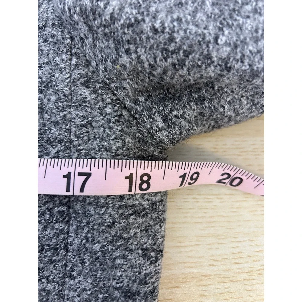 Talbots Blazer Women's 6P Jacket Gray Tweed Wool Blend Zip Front career workwear
